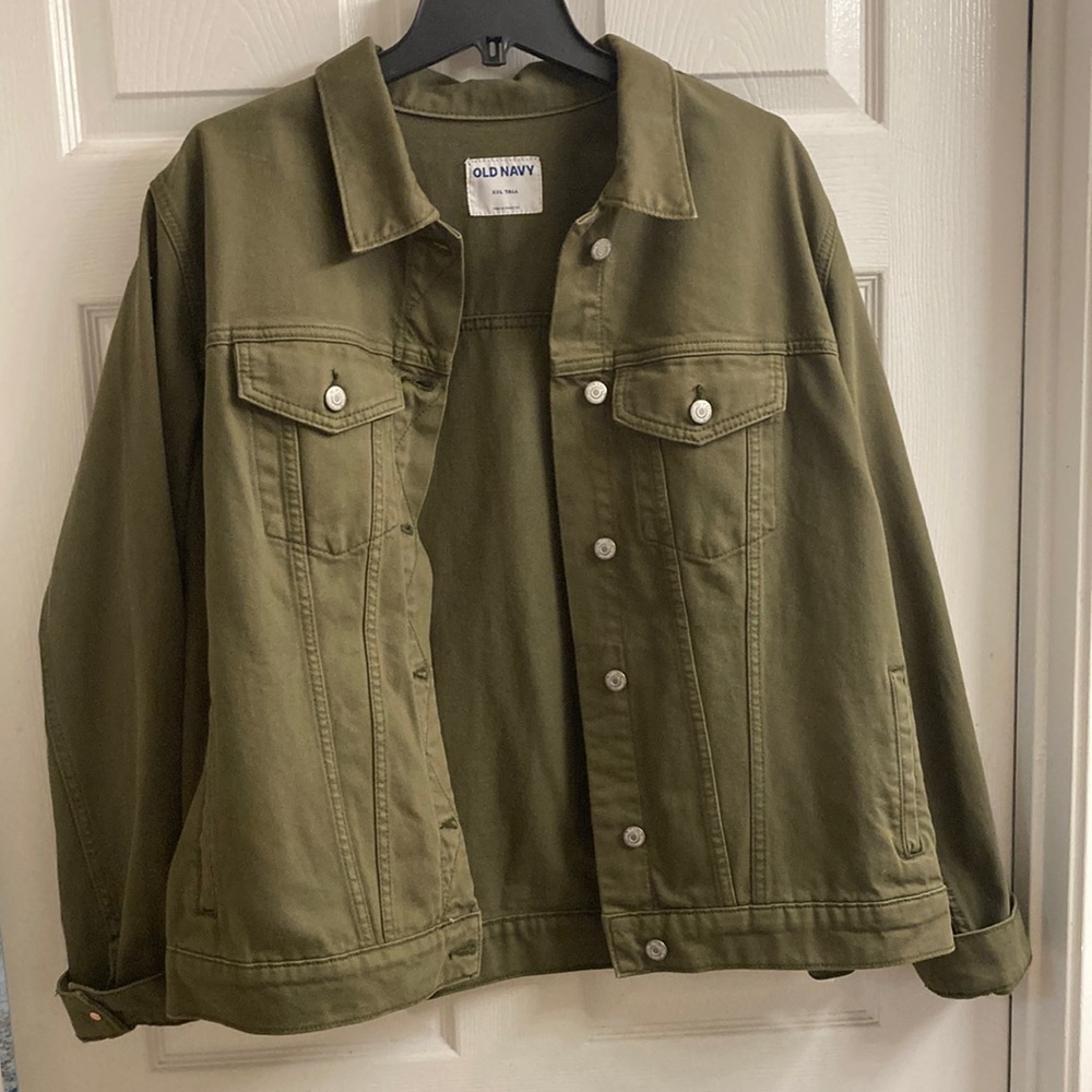 Old Navy Green Denim Jacket xxl tall (worn and washed once)